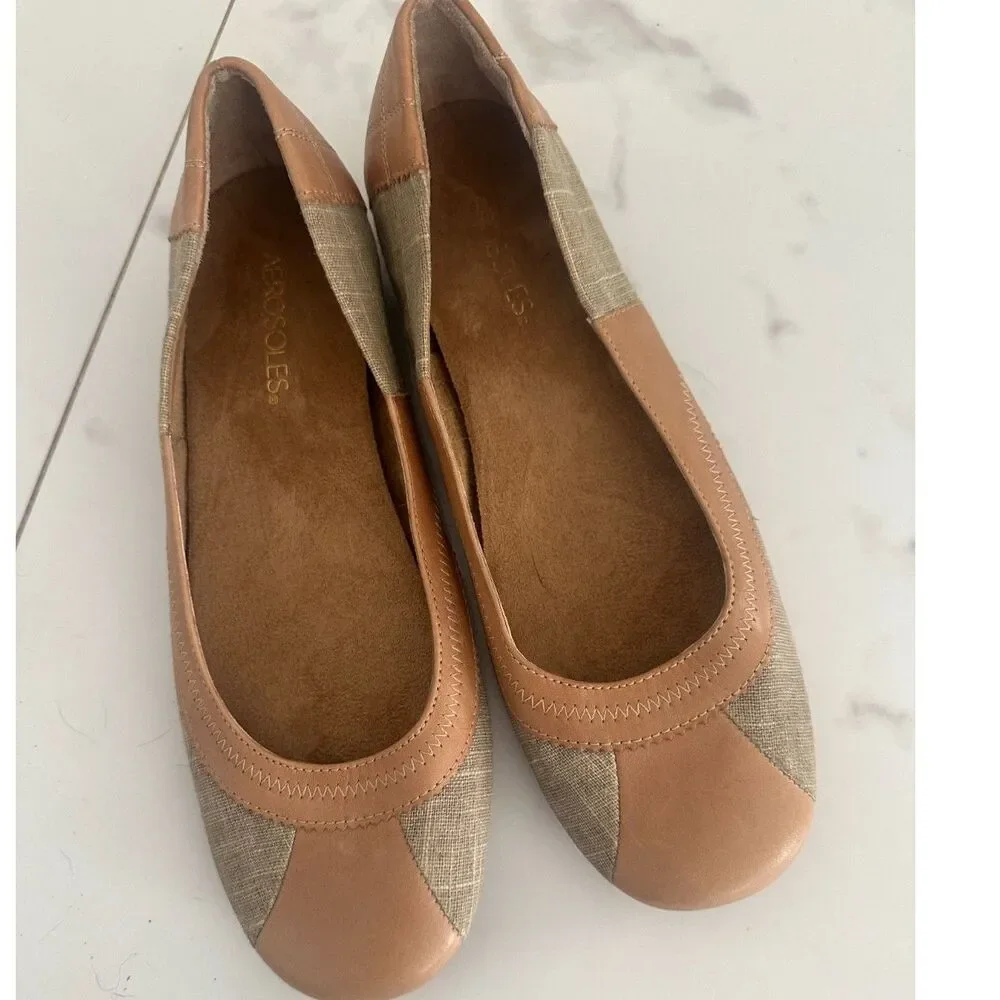 AEROSOLES Tan and Beige Women’s Flats